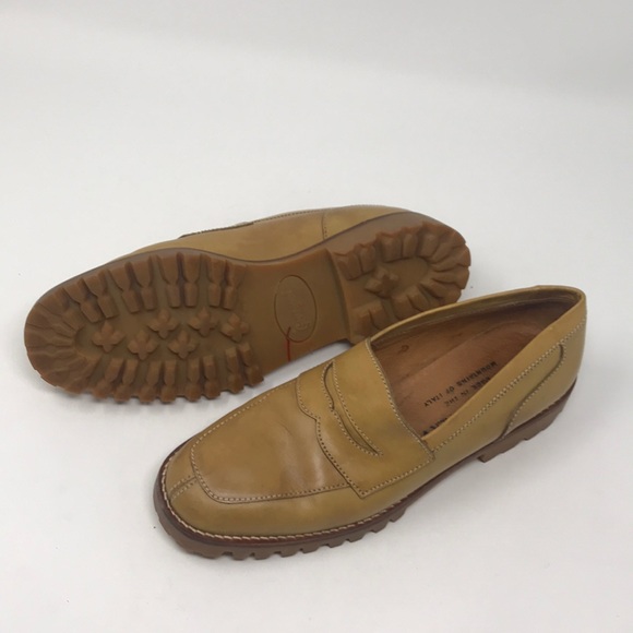 Donald J. Pliner Light Brown Leather Loafers - Picture 4 of 5